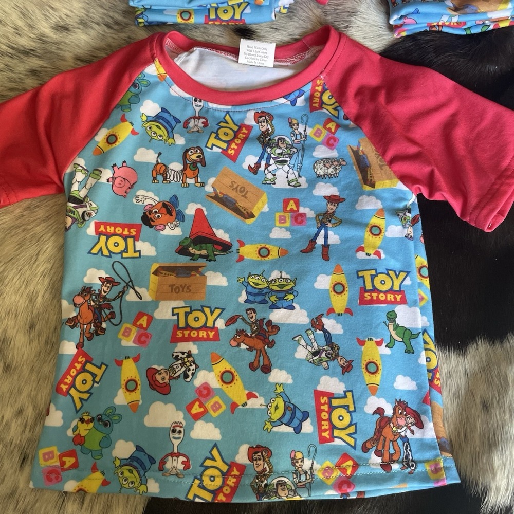 New Baby Toddler Toy Story Handmade‎ Tshirt  Buzz Woody Jesse